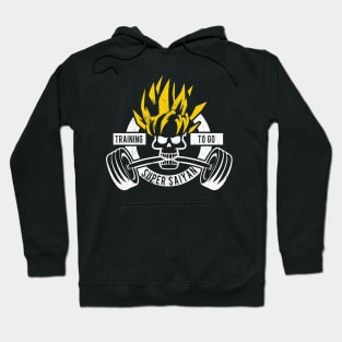 training to go super saiyan distressed style Hoodie